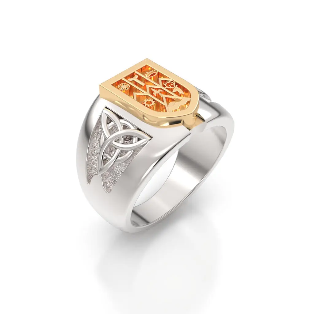 Celtic Shield Signet Ring - Custom jewellery by Underwoods Fine Jewellers North Lakes