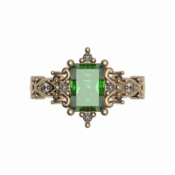 Vintage Emerald Ring - Custom jewellery by Underwoods Fine Jewellers North Lakes