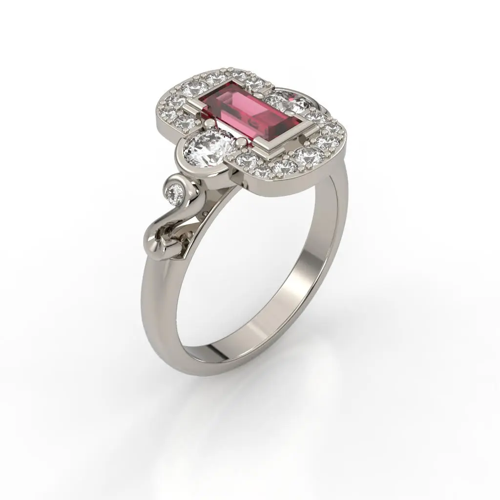 Vintage Pink Tourmaline Ring - Custom jewellery by Underwoods Fine Jewellers North Lakes