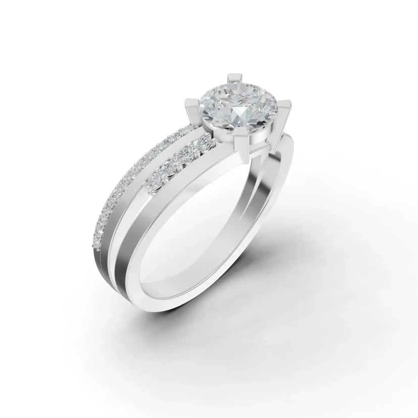 Split Shank Diamond Ring - Custom jewellery by Underwoods Fine Jewellers North Lakes